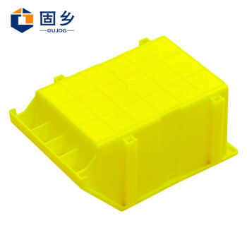 固乡 斜口零件盒 五金分类盒 组合式螺丝盒 仓库货架整理箱（黄色R2号250X160x115mm）