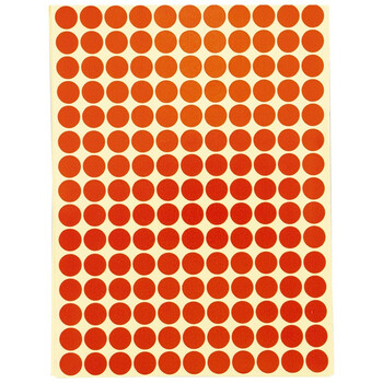 海斯迪克 gnjz-1322 彩色不干胶圆点标签贴纸 圆形铜版色标 10mm红色 2475贴