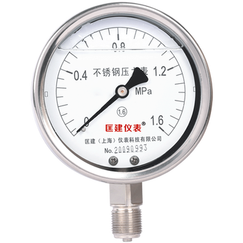 匡建仪表（CONJANT）YTN-100BF 304不锈钢耐震压力表 耐高温耐腐蚀 其他量程 表盘10厘米