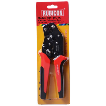罗宾汉（RUBICON）RKY-190-02棘轮式压线钳24AWG压接钳14AWG多功能端子钳0.25mm² 2.5mm²接线钳挤压钳