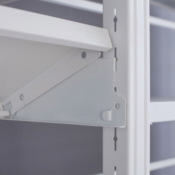 京度钢制书架JD-SJ07学校图书馆阅览室书架档案架资料架白色单面一列三组六层