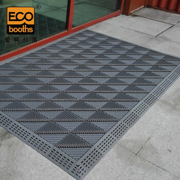 爱柯部落 三合一除尘拼接地毯边条15x7.5cm灰/红下单备注颜色定制单独购买不发货110638