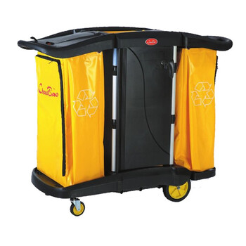 超宝（CHAOBAO）D-011-2B 多用途带盖清洁手推车 手推杂物车保洁车布草车物业商场酒店客房服务车