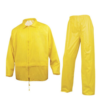 代尔塔（Deltaplus）407003 EN400雨衣雨裤分体式带帽 套装 防风防水防雪 户外工作服 黄色 M