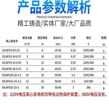 鸣固 ZL3558不锈钢离心泵 小型自来水管道加压抽水泵 380V 40LBFS4-15-0.55