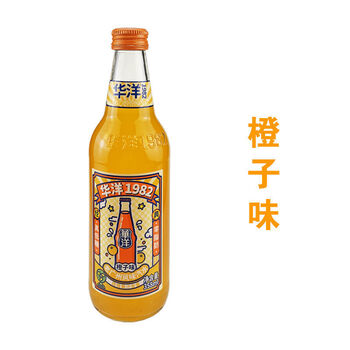 立尚优选零食老广州华洋1982风味汽水凤梨桔子橙子荔枝味玻璃瓶装358