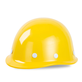 盾守安全帽国标玻璃钢防砸工业头盔电工地建筑工程施工抗冲击无孔黄色