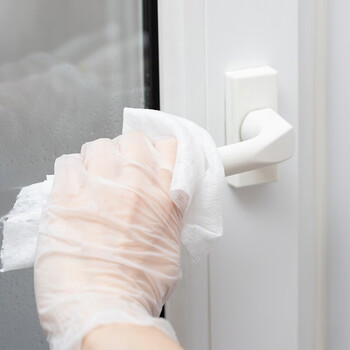 安美尚 (ams) A5161 一次性手套 PVC耐磨加厚检查手套 透明 M码 100只/盒