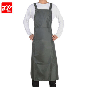 者也 （ZYE ）H型防水围裙 带口袋工作水产防污防油围腰 军绿色可定制