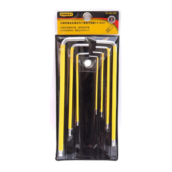 史丹利（STANLEY）94-562-23C 7件套公制防滑长内六角扳手组套 1.5-6mm 1套价格12套起售