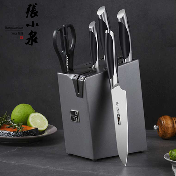 张小泉启航PLUS系列刀具六件套不锈钢菜刀刀具套装自带磨刀器 升级装D31510100