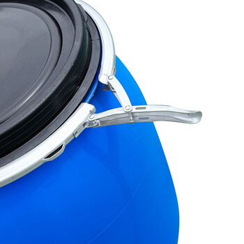 京度Jd-FLT-B02法兰桶新料化工抱箍桶塑料铁箍密封桶加厚废液泔水桶发酵桶30L升级款