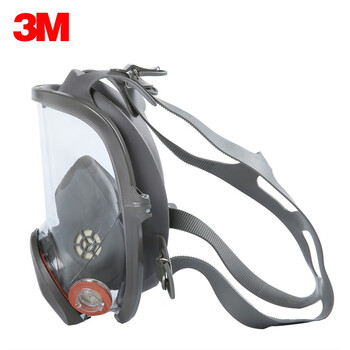 3M 6800 中号透明全面型防护面罩全面具 防护有机气体及蒸气防喷溅防尘防异味 可挂双滤盒