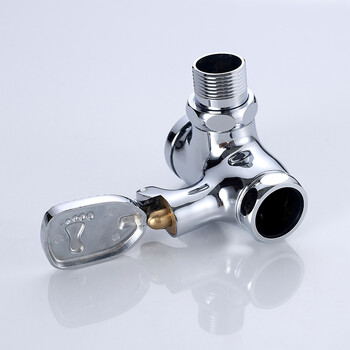 星期十 新脚踏大阀体-6分DN20 铜入墙式角式冲洗阀蹲便器冲洗阀 入墙式厕所冲洗阀定制