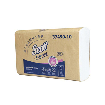 金佰利 适高 37490-10 锁水折叠式擦手纸 卫生间茶水间锁水抽取式擦手纸 250张/包 16包/箱