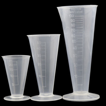 冰禹 BY-3067  PP三角量杯 塑料量杯 刻度杯 刻度量杯 透明杯 容量杯 三角杯 50ml(2个）