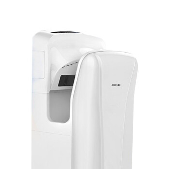 艾克 （AIKE）AK2025S 公共卫生间全自动感应烘手机商务酒店双面喷气式高速干手器 除菌白色款+HEPA滤网