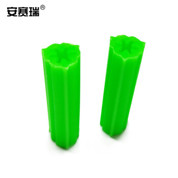 安赛瑞 塑料膨胀管 螺丝钉膨胀管锚栓 塑料膨胀塞 膨胀螺丝螺栓 绿色 M8×27mm（1000个装） 24374