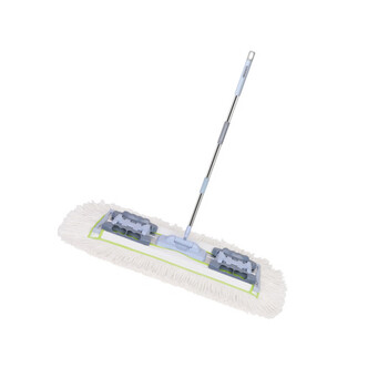 亿丽佳 平板拖把大号尘推木地板大理石瓷砖吸水棉纱平板拖把（潇洒800铝板） 5件/组