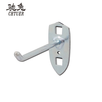 驰兔-方孔洞洞板上墙孔板挂钩展示架挂钩多孔板单斜挂钩100mm 10个装