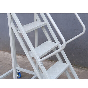 万尊 仓储登高梯5步移动平台梯仓库作业理货梯取货梯需组装1300*600*2000mm