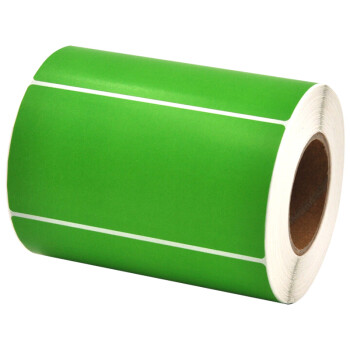 联嘉 标签铜板纸 不干胶标签打印纸 标签纸贴纸 100mm×80mm×600张 绿色 单排