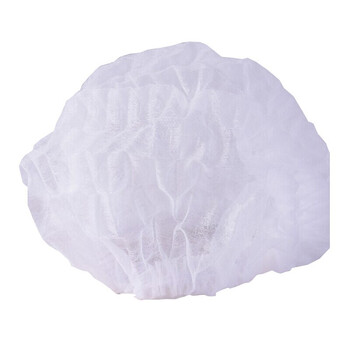 安小侠一次性帽子头套无纺布帽子条形帽防尘 凑单优选 白色100只