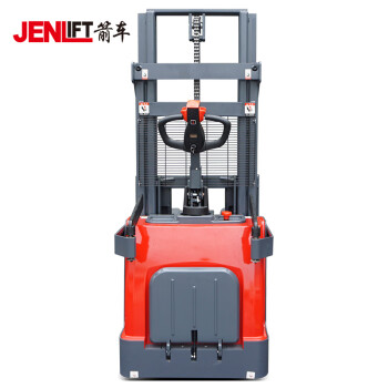 箭车（JENLIFT）电动叉车1.5吨站驾式全自动液压堆高车托盘堆垛车3.5米