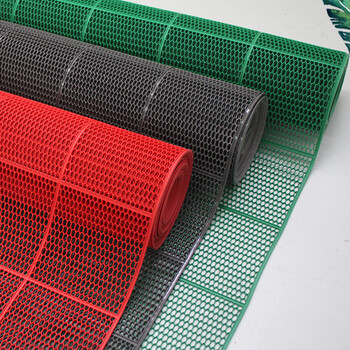 豫之韵六角地垫淋浴卫浴室厨房透水卫生间厕所PVC塑胶 游泳池防滑垫 灰色