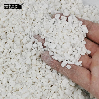 安赛瑞 白色石子（5kg）雪花白垃圾桶烟灰用鹅卵石多肉铺面水族箱鱼缸石石径0.4-0.6cm 500041
