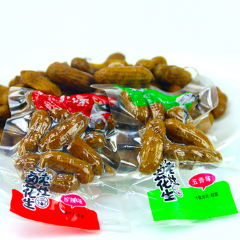 湖南特产辣小妹卤煮花生米香辣五香味带壳卤花生小包装五香味500g