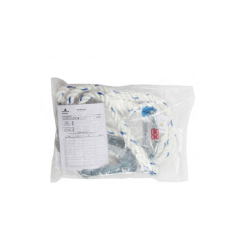 代尔塔（DELTAPLUS）503320 单钩限位安全绳 12mm三股安全绳+钢制O型钩+钢制大钩 总长2米 定做 1条