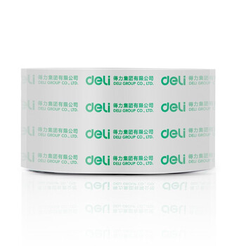 得力（deli）仓库打包胶带 透明封箱胶带 60mmX100y 91.4m/卷 6卷/筒【30325】