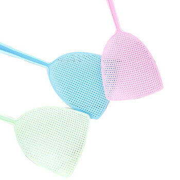 益美得 LSL8589 PP塑料苍蝇拍网面加长手动手柄灭蚊拍 44.5*12cm-绿色款