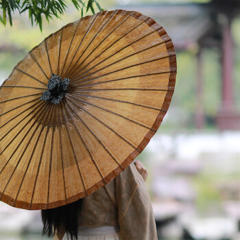 油纸伞古风竹安堂仿古纯色满穿油纸伞传统防雨防晒汉服古风摄影道具伞