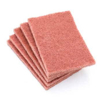 金固牢 KCly-47 金刚砂清洁百洁布洗碗布 （10片）除油清洁布耐磨除锈尼龙刷锅抹布 红色