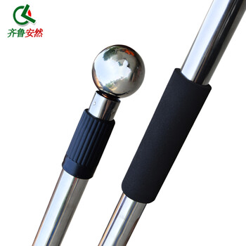 齐鲁安然 旗杆 伸缩旗杆 不锈钢手持旗杆 运动会手举旗杆【银色旗杆一根 2米】不含旗