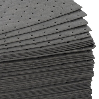 海斯迪克 HKLY-201 工业吸油棉 应急吸油垫吸油毡工业化学品吸附棉 泄露吸油材料 灰色40cm*50cm*2mm