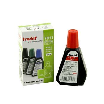 安美尚（ams）进口水性卓达印油7011回墨印油水性印油翻转回墨印章用发票财务办公专用印油蓝色