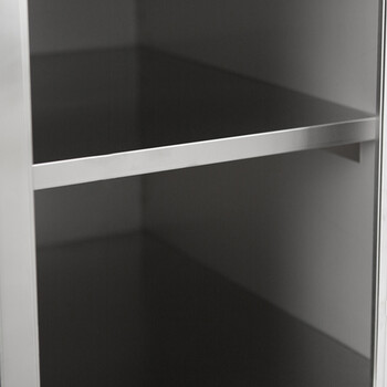 格圣奇304不锈钢工作台带锁车间写字桌学生书桌C1687可定制1.4米