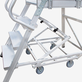 亚迈狮 铝合金仓库登高车 超市理货梯 平台登高梯 7步梯  可移动 FP系列 