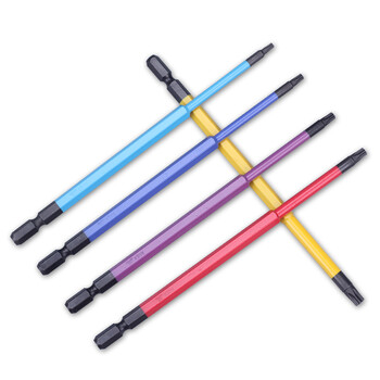 安力士牌（ANEX）梅花内六角批头ACTX5-150L 带孔风批 梅花型批嘴 星型螺丝刀 5支装