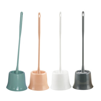 亿丽佳 圆头马桶刷 塑料杆圆形底座 酒店卫生间去污洁厕刷 颜色随机 10件/组