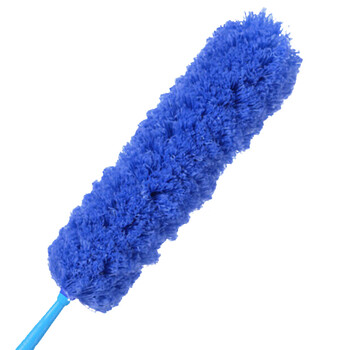 金诗洛 KSL147 除尘掸 加长款鸡毛掸子除灰可伸缩拖把扫把清洁用品 蓝色+伸缩杆+叉头
