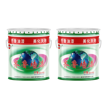 齐鲁 外墙乳胶漆面漆 艳绿色室外多功能耐候墙面漆 工程建筑外墙耐水耐候抗污涂料18kg/桶【企业定制】