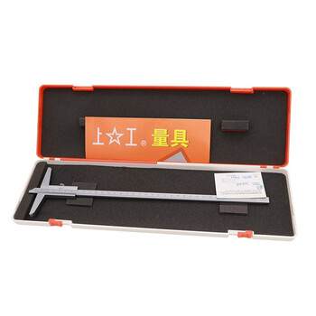 上工 深度游标卡尺0-500mm 分度值0.02 不锈钢深度尺 游标卡尺 高精度