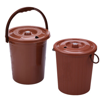 益美得 FW1276  过滤桶塑料废水桶过滤垃圾筒茶水桶茶渣桶   卡其色桶套装+1.2米管带球 