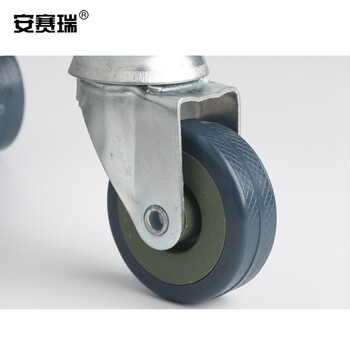 安赛瑞 金属移动花盆托盘 铁轮金属移动托盘万向轮花盆架底座滚轮 黑色 适用约Φ43-48cm  530485