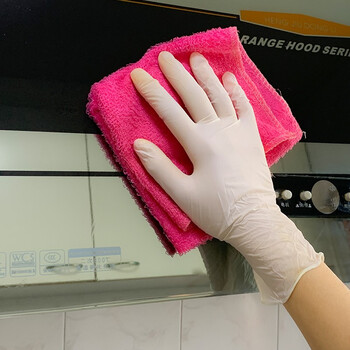 塞莫诗一次性乳胶橡胶手套高弹舒适 清洁实验100只/盒 乳白色中号 京东自营