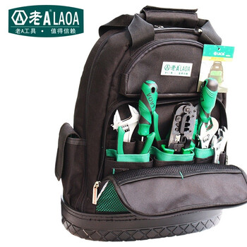 老A LAOA LA117102加厚PP塑料底工具维修双肩背包450*340*160mm